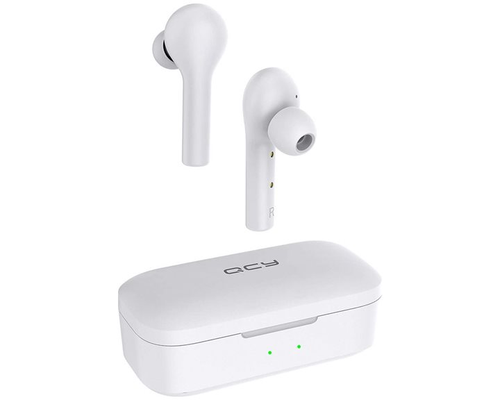QCY T5 TWS WHITE True Wireless Gaming Earbuds 5.1 Bluetooth Headphones ENC IPX5 Speaker 6mm 5hrs