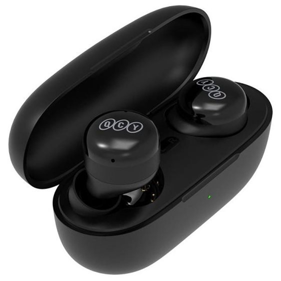 QCY T17 TWS Black 6mm Dynamic Driver-Mic Noise Cancel. Music Time: 4h. Calling Time: 3,5h. Bluetooth