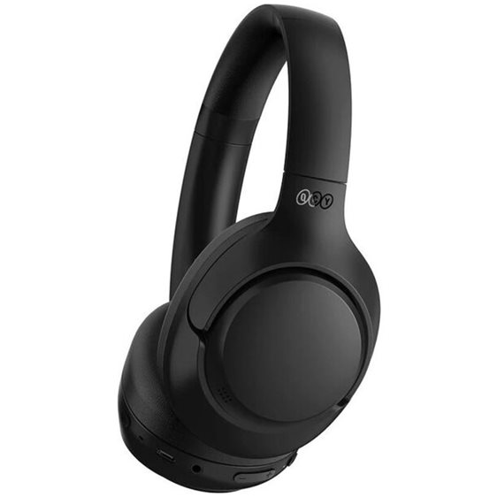 QCY H3 High-Res Headset Black W. Mic, Active Noise Canceling With 4 Mode ANC 60h Multipoint