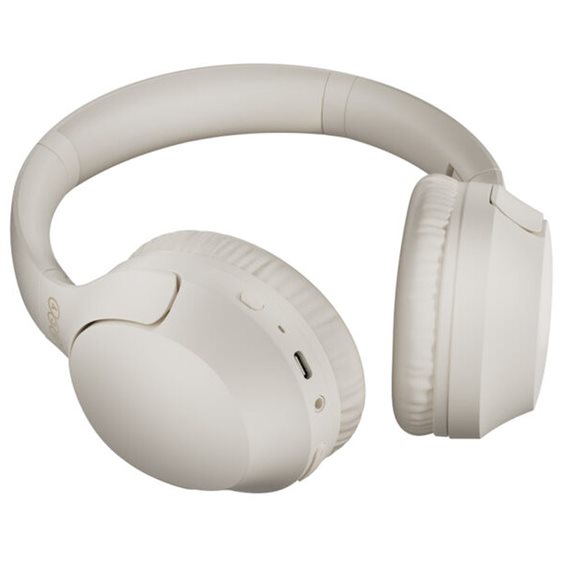 QCY H2 Pro Headset White V5.3 Bluetooth ENC Call Noise Cancelling Headphones 60H Multipoint Connect