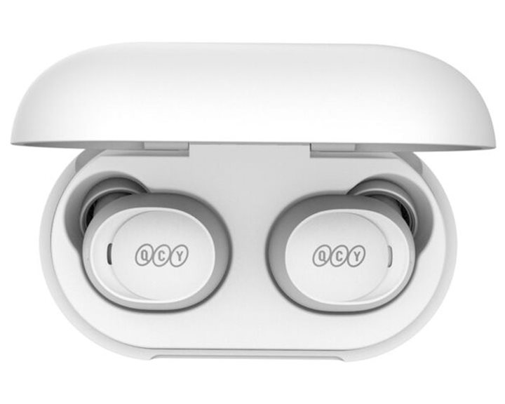 QCY Arcbuds Lite T27 White, Bluetooth 5.3 ENC IPX4 Sweatpfoof 8h - 32h battery, 68ms latency