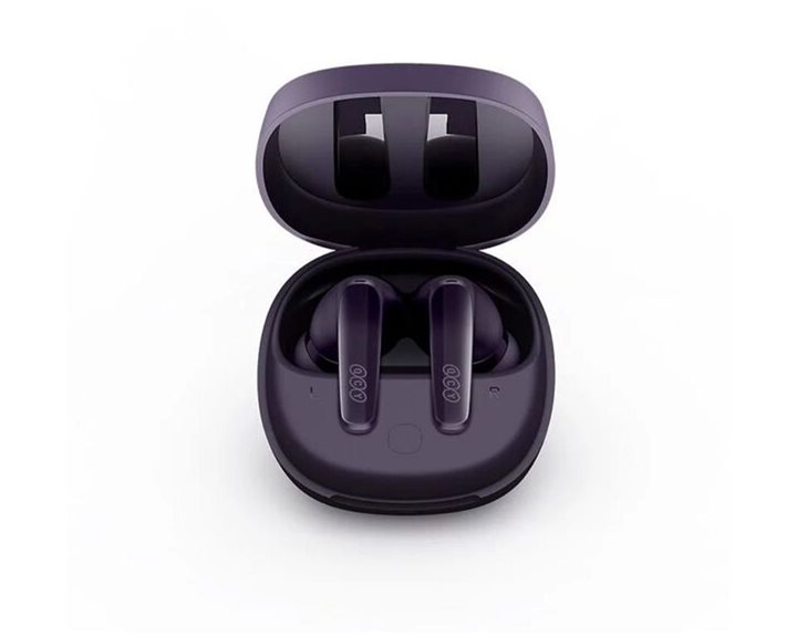 QCY T13X TWS Purple - 30 hour battery True Wireless in-ear earbuds Quick Charge 380mAh Gaming 0,068s
