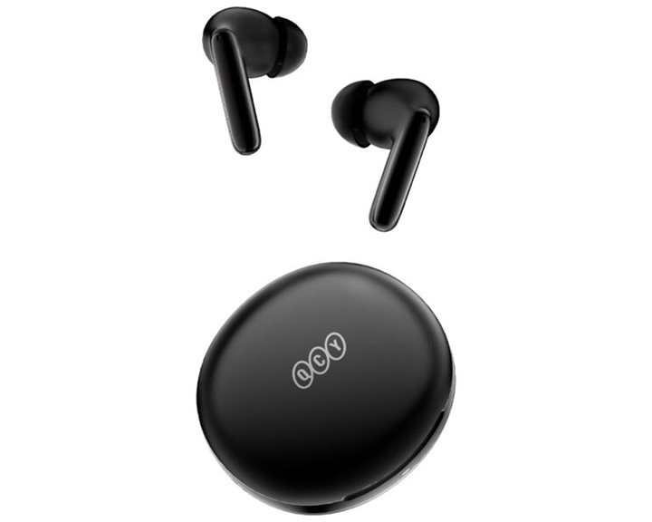 QCY T13 ANC 2 Black - TWS 28dB Active Noise Canceling 10mm Drivers, BT 5.3 30 Hours True Wireless