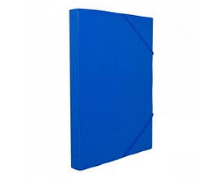 Κουτί Αρχείου Πλαστικό Με Λάστιχο 36χ26χ4 Μπλε Διάφανο