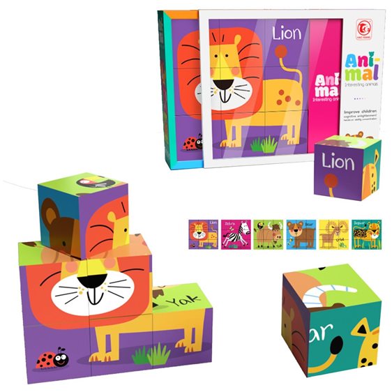 ToyMarkt Κύβοι 9τμχ 6 in1 Ζωάκια