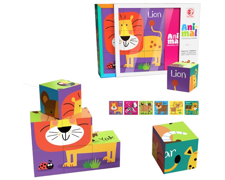 ToyMarkt Κύβοι 9τμχ 6 in1 Ζωάκια