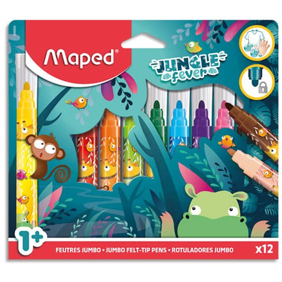 Μαρκαδοροι Maped Jungle Fever Maxi 12τμχ
