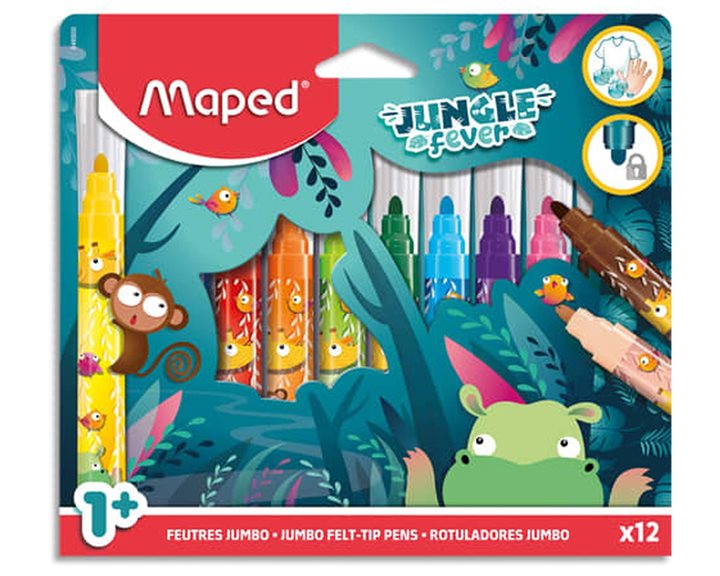 Μαρκαδοροι Maped Jungle Fever Maxi 12τμχ