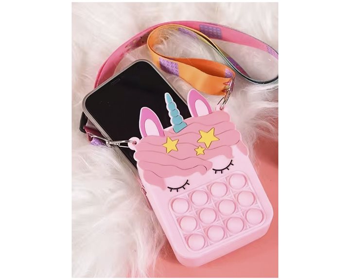 Icon Τσαντάκι Anti-Stress Unicorn Fancy Ροζ