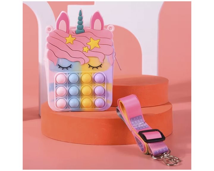 Icon Τσαντάκι Anti-Stress Unicorn Fancy Πολύχρωμο