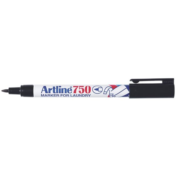 Μαρκαδόρος Artline ΕΚ-750 Ρούχων Πλυντηρίου Μαύρος