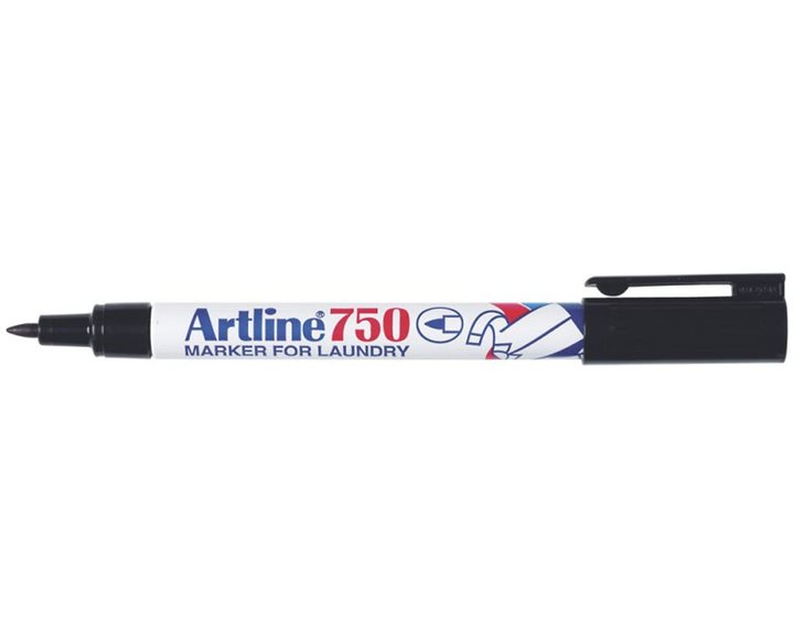 Μαρκαδόρος Artline ΕΚ-750 Ρούχων Πλυντηρίου Μαύρος