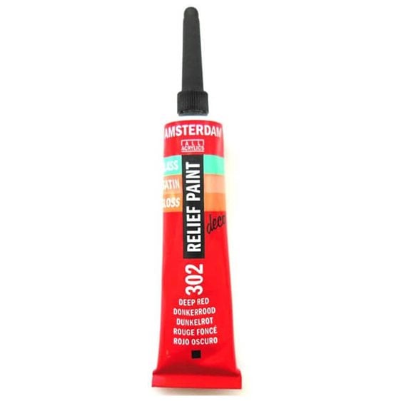 Χρώμα Decorfin Relief 20ml Deep Red