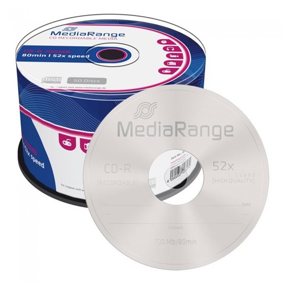 CD-R80 MediaRange 700MB 52x Cake Box 50 Τεμ.