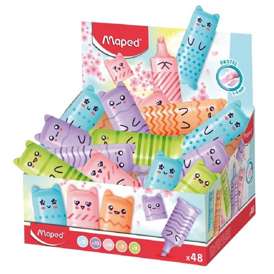 Μαρκαδόρος Maped Υπογράμμισης  Pocket Mini Friends Pastel