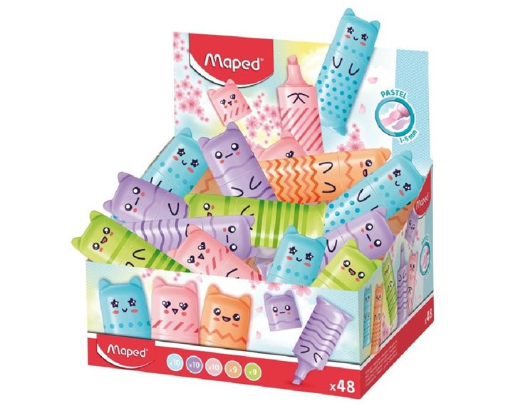 Μαρκαδόρος Maped Υπογράμμισης  Pocket Mini Friends Pastel