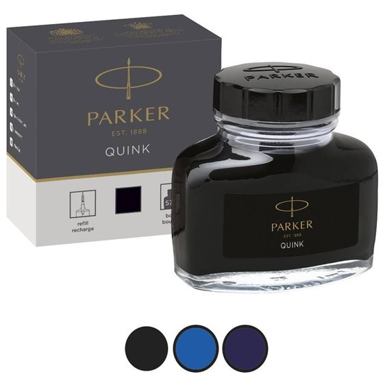 Parker Quink Ανταλλακτικό Μελάνι 57ml Bottles Black