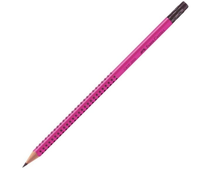 Μολύβι Με Γόμα Faber-Castell Grip 2001 HB Magenta 100-156-095