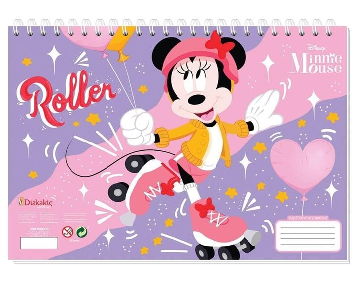 Μπλοκ Ζωγραφικής Α4 Minnie 30Φ