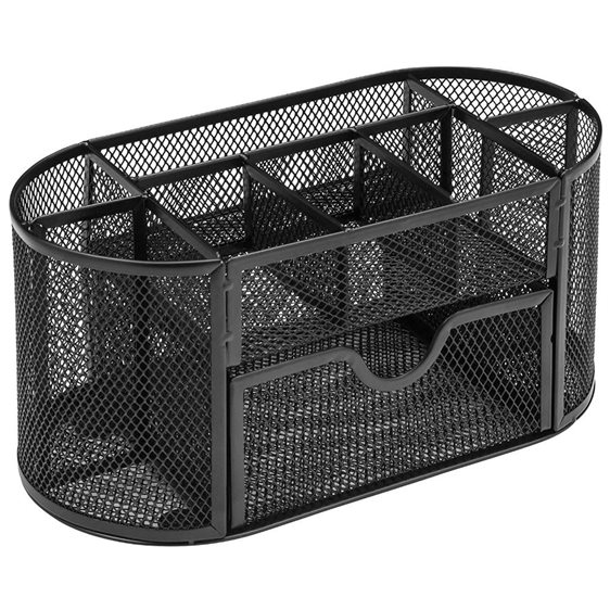 Organizer Γραφείου Osco με Συρτάρι Συρμάτινο Μαύρο 3305