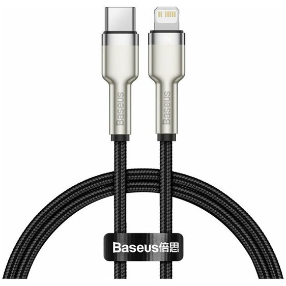 Baseus USB-C Cable For Lightning Cafule, Pd, 20w, 0,25m Black (CATLJK-01) (BASCATLJK-01)