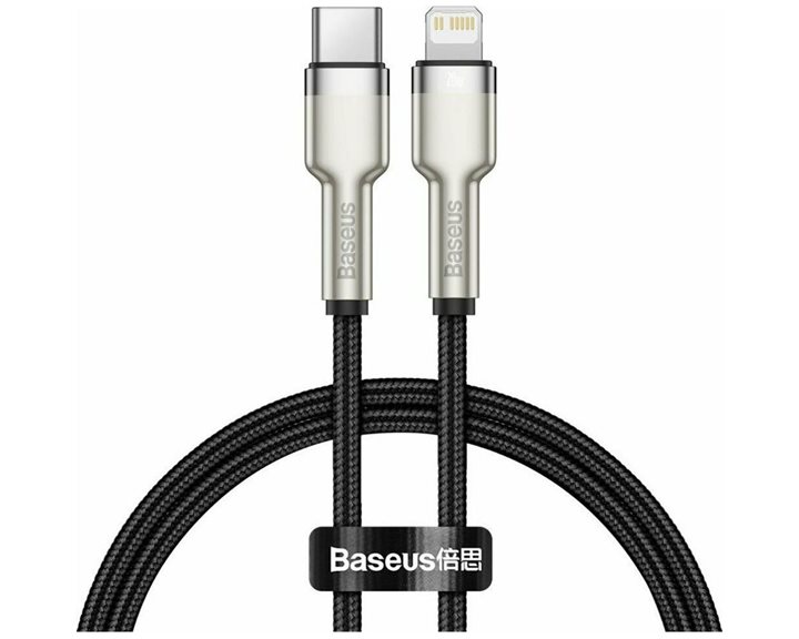 Baseus USB-C Cable For Lightning Cafule, Pd, 20w, 0,25m Black (CATLJK-01) (BASCATLJK-01)