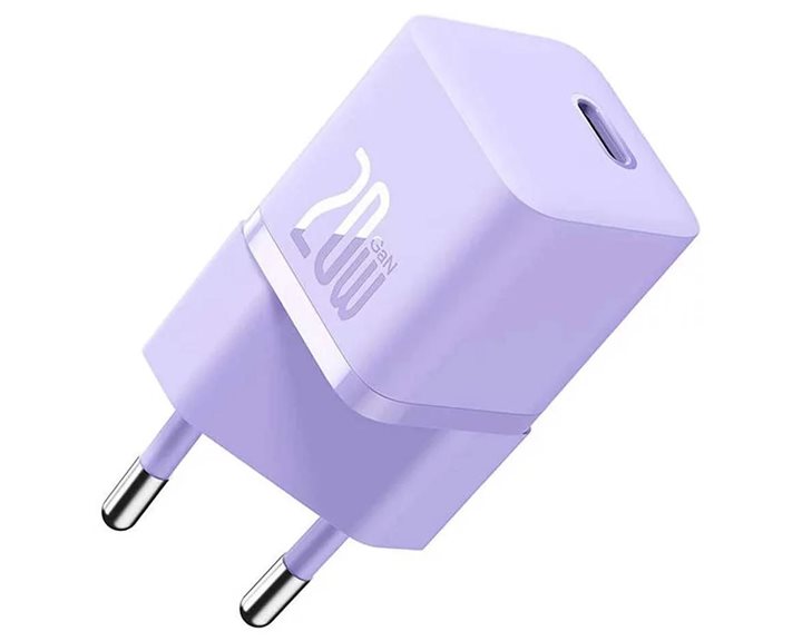 Baseus Mini Wall Charger Gan5 20w Purple (CCGN050105) (BASCCGN050105)