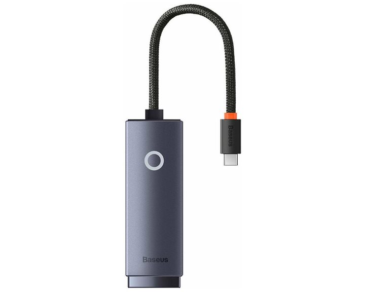 Baseus Network adapter Lite Series USB-C to RJ45 (grey) (WKQX000313) (BASWKQX000313)