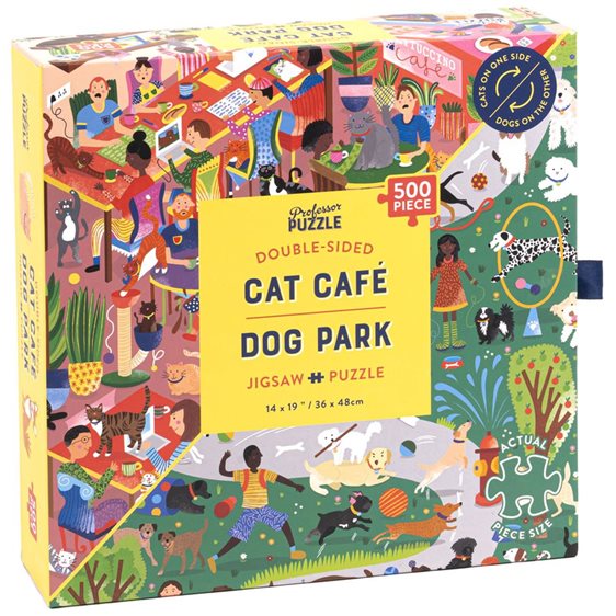 Jigsaw Library:Cat Cafe And Dog Park (500 pcs)
