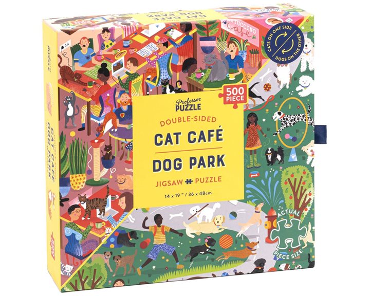Jigsaw Library:Cat Cafe And Dog Park (500 pcs)