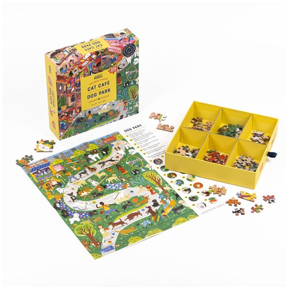 Jigsaw Library:Cat Cafe And Dog Park (500 pcs)