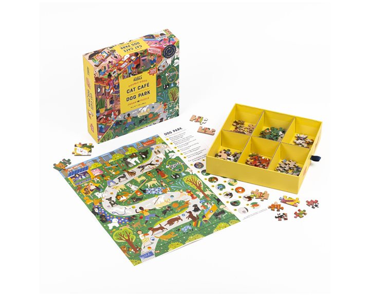 Jigsaw Library:Cat Cafe And Dog Park (500 pcs)