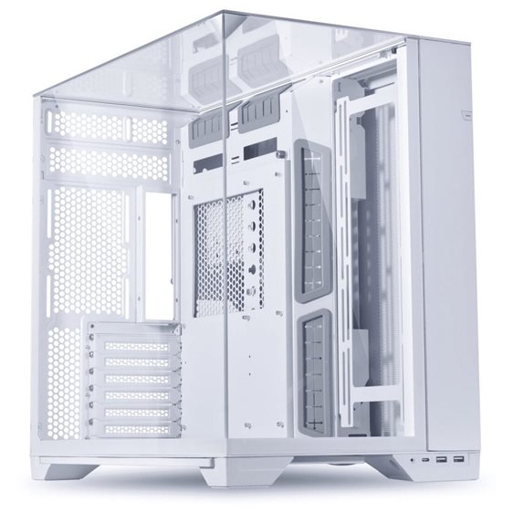 Lian Li O11 Vision White - White EATX(under 280mm)/ATX Columnless Tower PC Case
