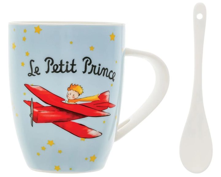 Enesco Κούπα με Κουταλάκι σε Κουτί Le Petit Prince Avion