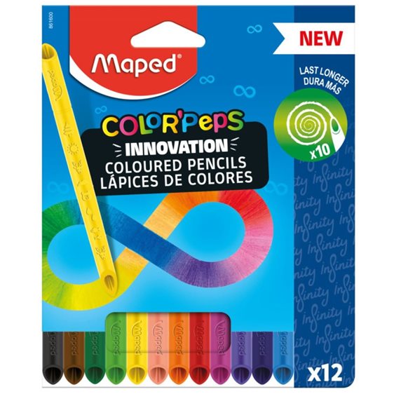 Ξυλομπογιές Maped Color Peps Infinity 12τμχ 861600