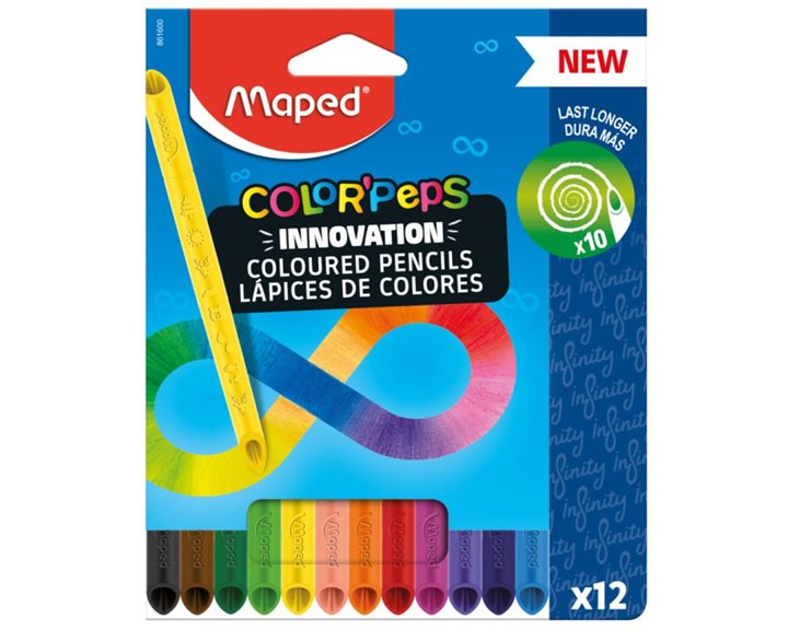 Ξυλομπογιές Maped Color Peps Infinity 12τμχ 861600