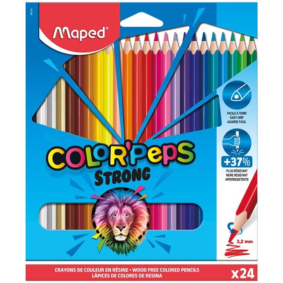 Ξυλομπογιές Maped Color Peps Strong 24τεμ. 862724