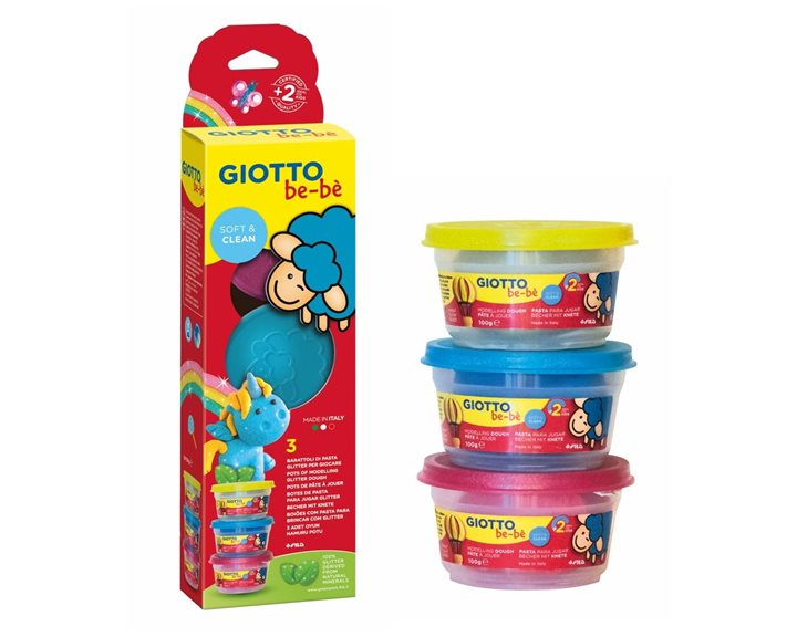 Πλαστοζυμαράκι Giotto Be-be Σετ 3χ100gr.