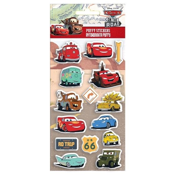 Αυτοκόλλητα Puffy 10x22εκ Cars