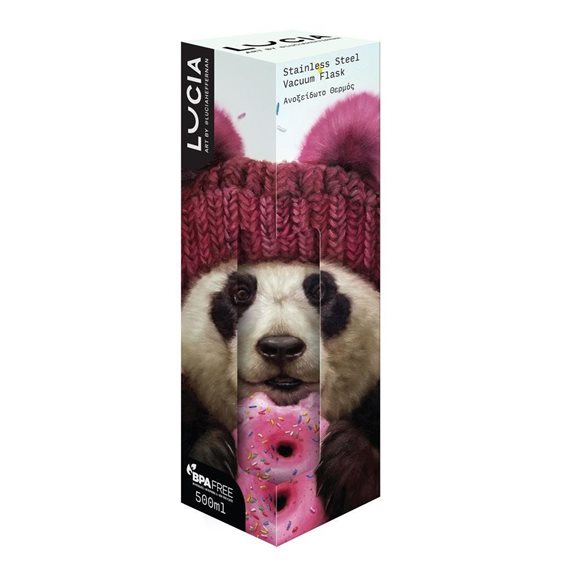 Παγούρι Θερμός Ανοιξείδωτο 500ml Lucia Panda 470057