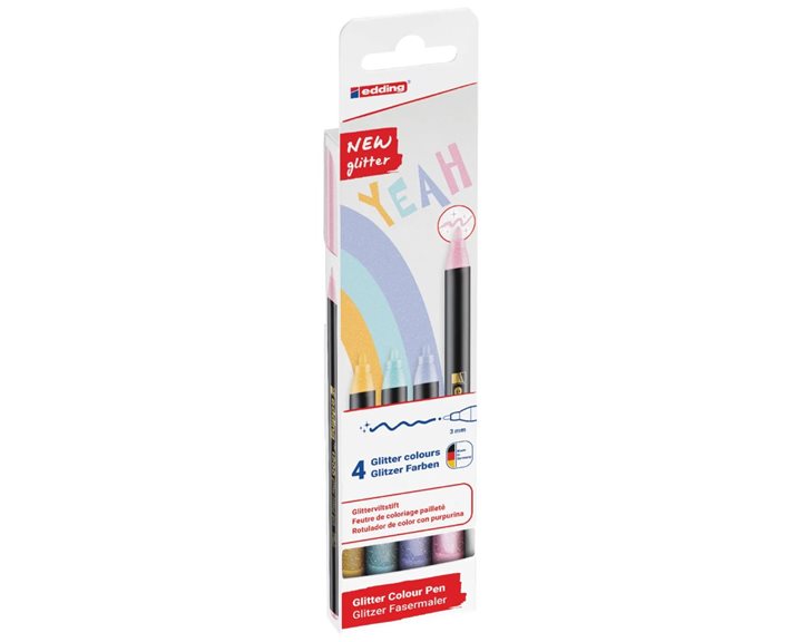 Μαρκαδόρος Edding e-1340 4τμχ. Glitter Pastel