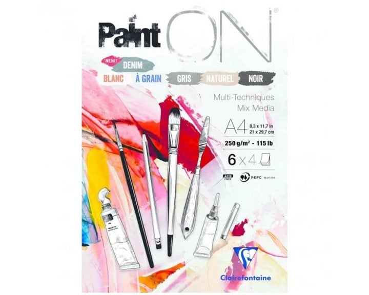 Μπλοκ Clairefontaine Mix Media Paint On Mixed 24φυλλα Α4