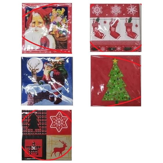 Χαρτοπετσέτες Xmas Πακ=20τεμ 16,5x16,5cm Xmasfest 1131779
