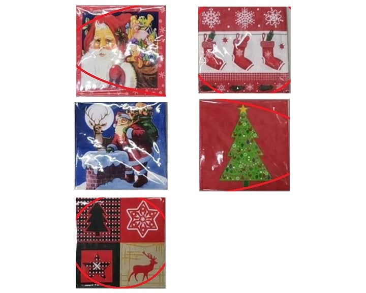 Χαρτοπετσέτες Xmas Πακ=20τεμ 16,5x16,5cm Xmasfest 1131779