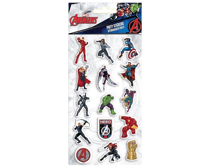 Αυτοκόλλητα Puffy 10x22εκ Avengers