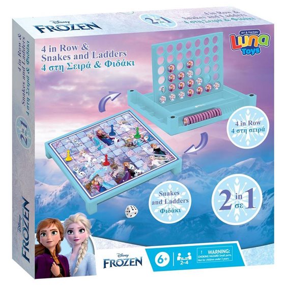 Επιτραπέζιο Παιχνίδι 4 Στην Σειρά & Φιδάκι Frozen 29x29x6εκ 000564122