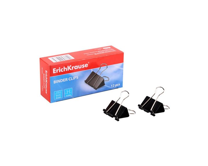 Κλιπ Μεταλλικό ErichKrause 32mm 12τεμ. Μαύρο 2983
