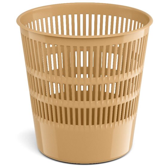 Latticed wastebasket ErichKrause® Powder, 12l, beige