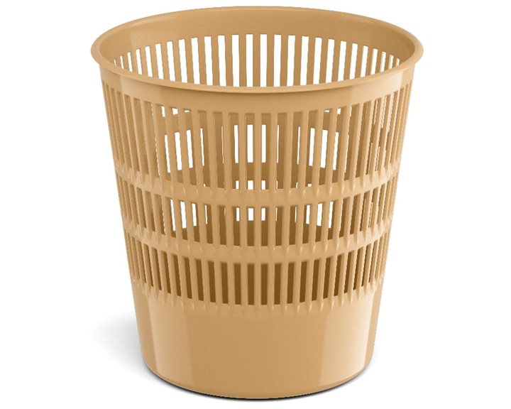 Latticed wastebasket ErichKrause® Powder, 12l, beige