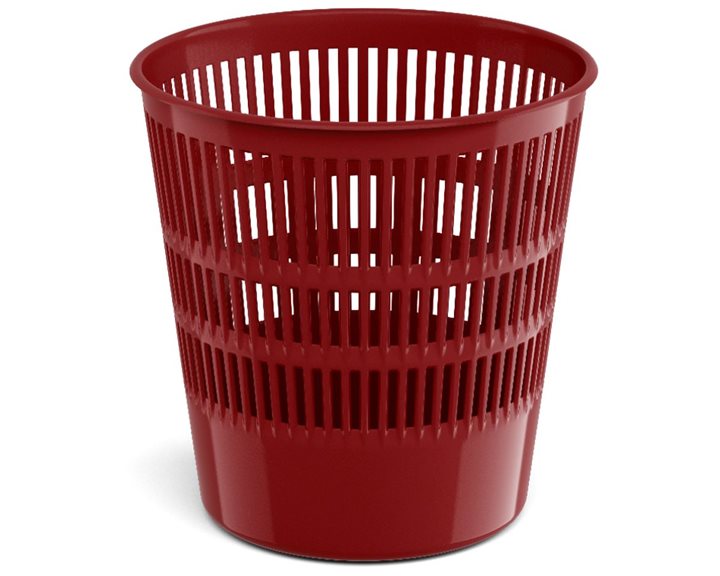 Latticed wastebasket ErichKrause® Marsala, 12l, red